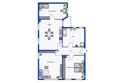Wohnung zum Mieten in Gera 500,00 € 86 m²