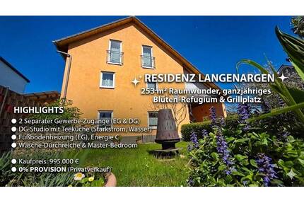 Traumhafte 253 m² WohnenArbeiten, Blütengarten und viel Platz mit Ausbaupotential. Privatverkauf - Langenargen