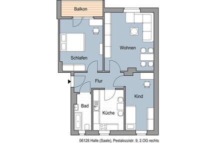 Wir sanieren für Sie! - 650,00&nbsp;EUR Kaltmiete, ca.&nbsp; 73,84&nbsp;m&sup2; in Halle (Saale) (PLZ: 06128) Gesundbrunnen