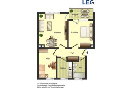 Wohnung zum Mieten in Neunkirchen 459,00 € 65.06 m²