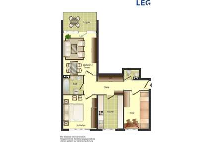 Wohnung zum Mieten in Düsseldorf 441,55 € 77.29 m²