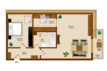 Wohnung zum Mieten in Neumarkt-Sankt Veit 585,00 € 62.81 m²
