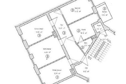3 Raum Wohnung mit Balkon, Merseburger Str. 67a in Weißenfels