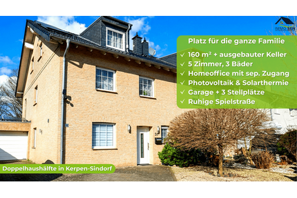 Raum für die ganze Familie – Doppelhaushälfte mit 160 m², ausgebautem Keller & PV in Kerpen-Sindorf