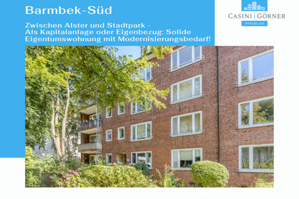 Zwischen Alster und Stadtpark: Solide Eigentumswohnung mit Renovierungsbedarf! - Hamburg Barmbek-Süd