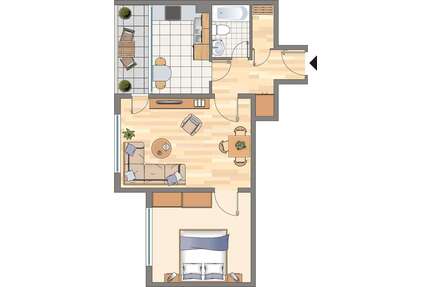 Wohnung zum Mieten in Dortmund 325,68 € 61.48 m²