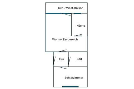 Wohnung 2.5 Zimmer mit Balkon 54qm Renningen - Rutesheim