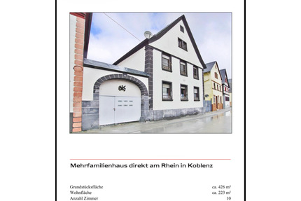 - Ohne Makler - Vierfamilienhaus Provisionsfrei zum Verkauf ! - Koblenz Bubenheim