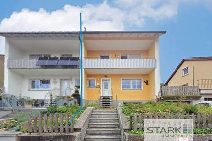 Doppelhaushälfte mit Aussicht, Garten & Garage – ein Eigenheim für Anpacker! - Weikersheim Laudenbach