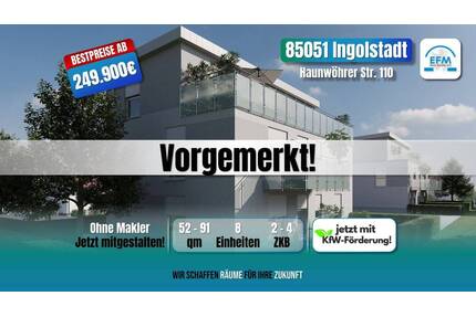 ++ZINS-MIET-ENERGIESPAREND++ 2 ZKB mit KfW 100.000€-Darlehen - Ingolstadt