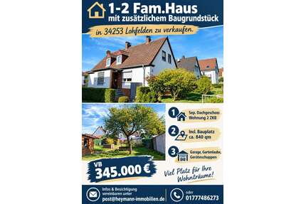 Haus zum Kaufen in Lohfelden 345.000,00 € 175 m²