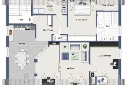 Helle Dachgeschoss-Wohnung im Zentrum - Ibbenbüren