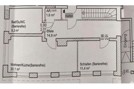 Barrierfreie 2-Zimmer-Wohnung im Hochparterre (MG-Hardt) - Mönchengladbach Nord