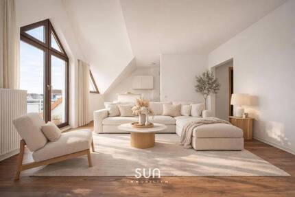 WOHNEN IN DER NEUEN MITTE - Renovierte 2-Zimmer-Dachgeschosswohnung mit Balkon - Dietzenbach Steinberg