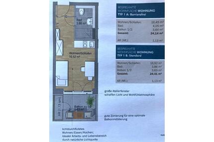 Studenten - Apartment mit Blick über Stadt und Land - Regensburg Galgenberg