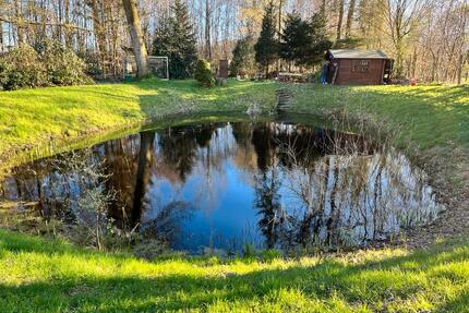 Freizeitgrundstück mit Angelteich und Hütte in Naturlandschaft - Ahaus