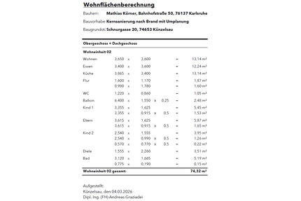 Erstbezug nach Kernsanierung - Obergeschoss und Dachgeschoss mit Balkon - Künzelsau