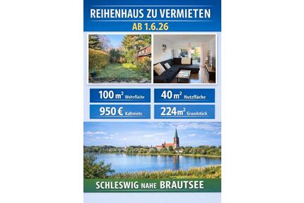 Reihenmittelhaus mit 5 Zimmern, Garten & Blick auf den Brautsee - Schleswig