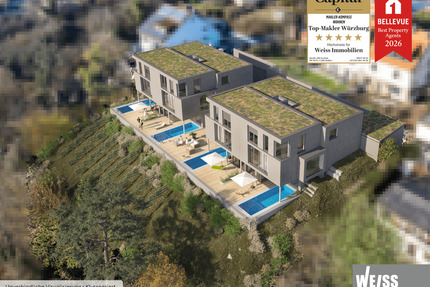 Exklusive PREMIUM Doppelhaushälfte mit Pool, Aufzug und Festungsblick - Höchberg