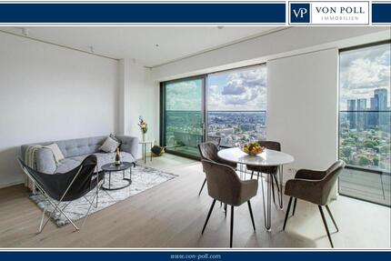 ONE40WEST: Zwei-Zimmer-Wohnung im 28. Stock mit gigantischem Blick - Frankfurt am Main Bockenheim