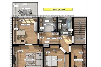 Möbliertes Wohnen , 80 qm nähe Klinikum , 3 Raum - Dessau-Roßlau