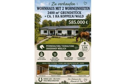 Pferdehof mit Wohnhaus, 2 Wohneinheiten & 5 Pferdeboxen 66119 - Saarbrücken St. Arnual