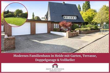 Modernes Familienhaus in Heide mit Garten, Terrasse, Doppelgarage & Vollkeller