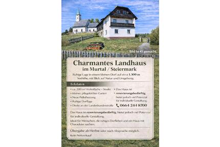 verkaufe Landhaus aufn Berg im Dorf in 8742 Obdach - Memmingen