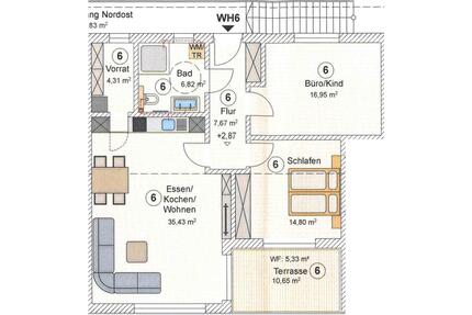 Neue 3,5-Zimmer Wohnung (92qm) inkl. Küche - Gangkofen