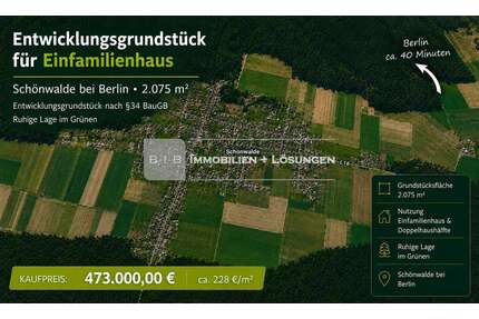 Grundstück zu verkaufen in Schönwalde 473.000,00 € 2075 m²