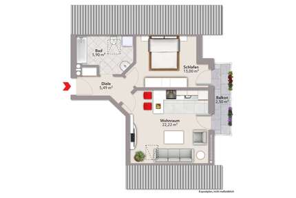 Wohnung zum Kaufen in Schwabmünchen 175.000,00 € 47.65 m²