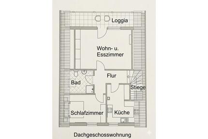Helle 63m² Dachgeschosswohnung, Olpe, Stadtblick