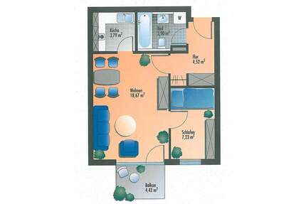 Wohnung zum Kaufen in Regensburg 199.000,00 € 45.82 m²