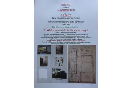 NACHMIETER dringend zum 01.04. oder zeitnah _ WBS erforderlich!!! - Mönchengladbach