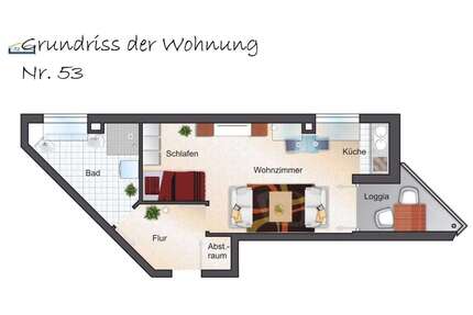 Wohnung zum Kaufen in Mannheim 140.000,00 € 43 m²