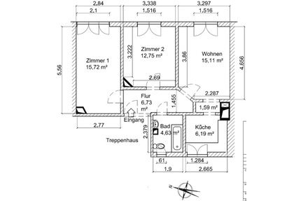 Verkaufe eine 3-Zimmer-Wohnung 63m² EG Frankfurt Rödelheim - Frankfurt am Main