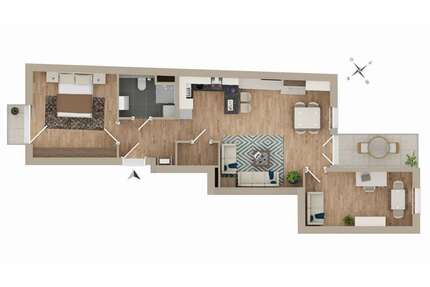 Wohnung zum Kaufen in Karlsruhe 414.000,00 € 72.2 m²