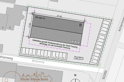 Grundstück in Freising Achering 1.500.000,00 € 2090 m² - Freising / Achering