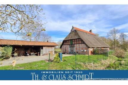 Saniertes Reetdach-Bauernhaus mit Landzukauf und Nebengebäuden zw. OL und Brake - Ovelgönne Popkenhöge