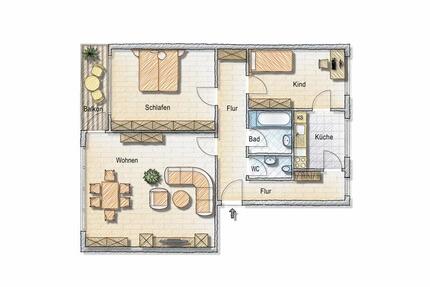 Hier lässt es sich aushalten: günstige 3-Zimmer-Wohnung in einer grünen Wohnanlage - Kassel Nordshausen