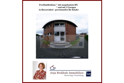 Zweifamilienhaus mit ausgebautem DG und mit 3 Garagen in Harsewinkel, provisionsfrei für Käufer