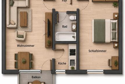 Top 2-Zi-Wo nähe U-Bahn - von PRIVAT - hohe Rendite - München Sendling-Westpark