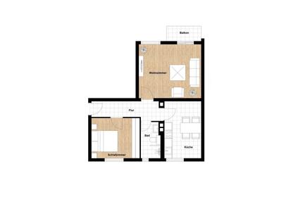 Schöne, zwei Zimmerwohnung, Küche... - Ingolstadt Südost