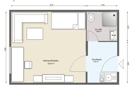 Verkaufe gut vermietete 1 Zimmerwohnung in Linden