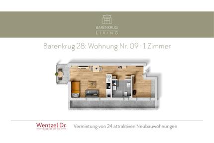 1-Zimmer-Wohnung mit Balkon – Hamburg-Farmsen-Berne- Wentzel Dr.