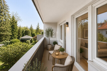 Haus in Haus - hochwertig sanierte Maisonette-Whg. mit drei Balkonen am Ortsrand von Gröbenzell