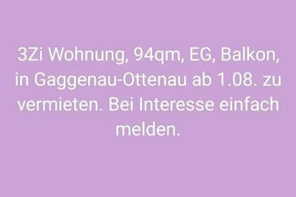 Wohnung zu vermieten - 1.050,00&nbsp;EUR Kaltmiete, ca.&nbsp; 94,00&nbsp;m&sup2; in Ötigheim (PLZ: 76470)