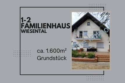 Besonderes Angebot !!! 1-2 Familienhaus auf ca. 1.600m² Grundstück in Wiesental - Waghäusel