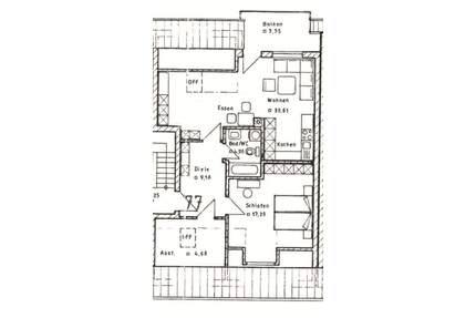 Attraktive 2,5-Zimmer-Dachgeschosswohnung in stadtnaher Lage von Nördlingen