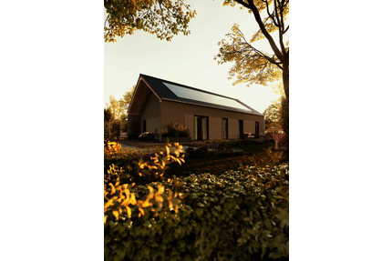 Moderner Bungalow mit überdachter Terrasse. - Augustdorf